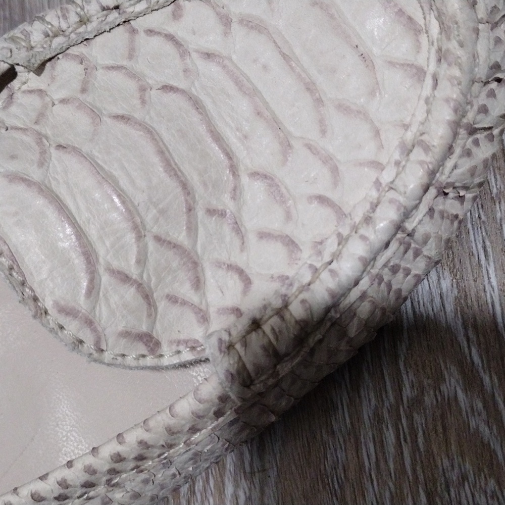 Talbots Cream Python Leather Flats. Mint Conditio… - image 2